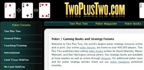 twoplustwo forum